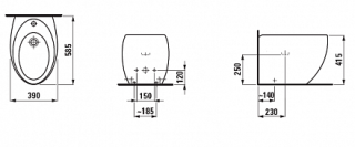 биде напольное Laufen Alessi 8.3297.1.400.304.1